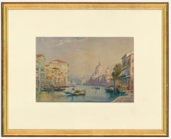Frank M. Chase (1843-1898) - Framed Watercolour, The Grand Canal, Venice