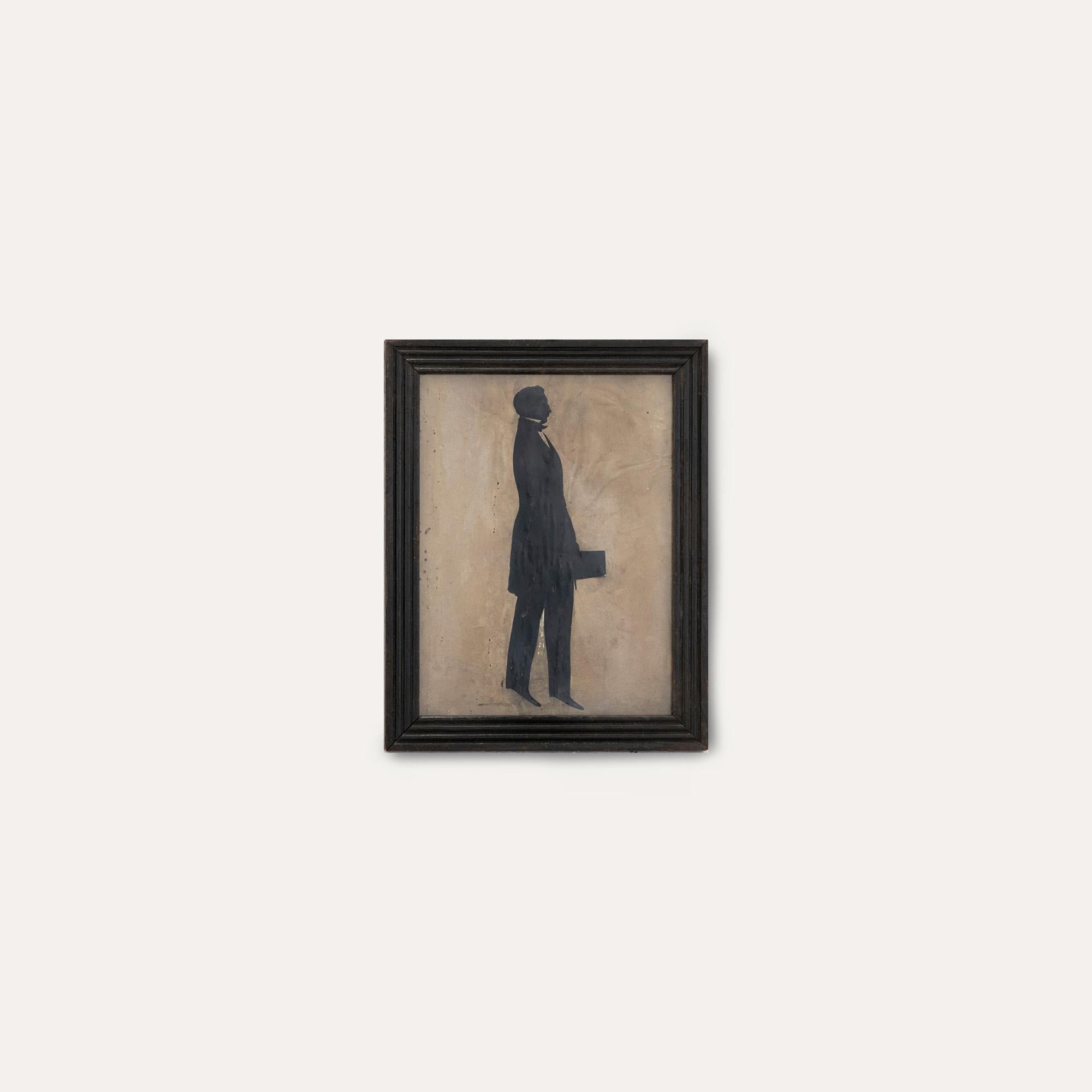 Full Length  Early 19th Century Cut Paper Silhouette - Well Dressed Man For Sale 3