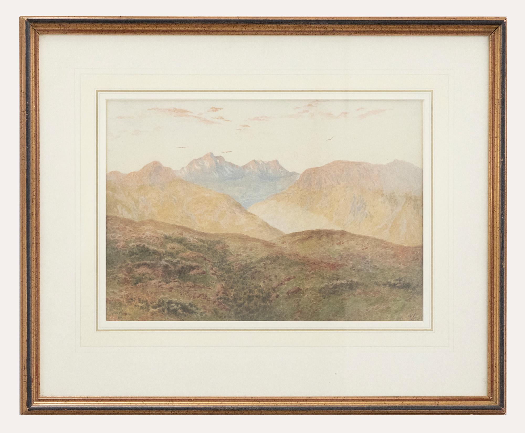 William Westhofen (1842-1925) - Framed Watercolour, Sunset near Swellendam