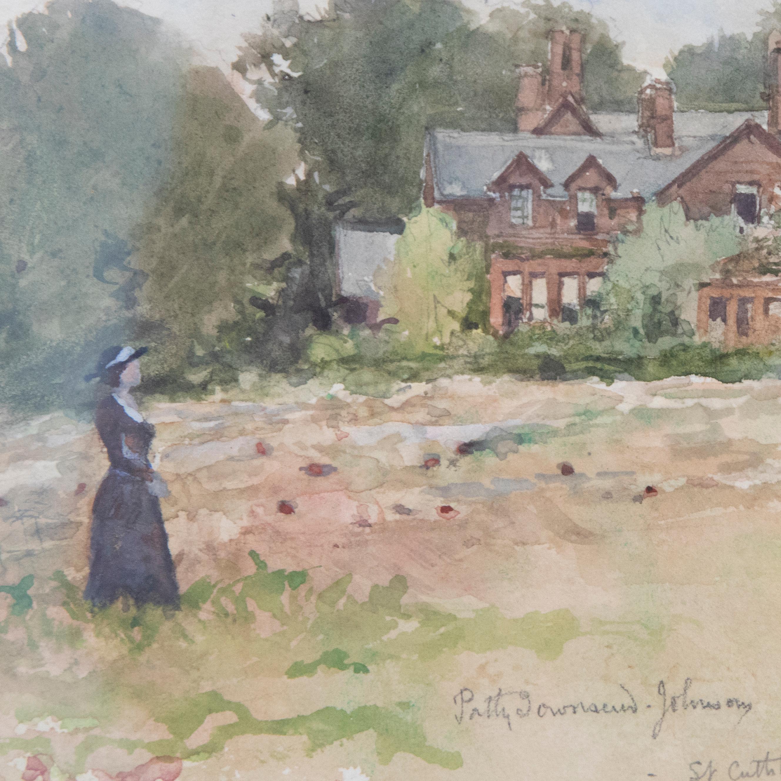 Patty Townsend-Johnson (1845-1907) - Framed Watercolour, St. Cuthbert's For Sale 3
