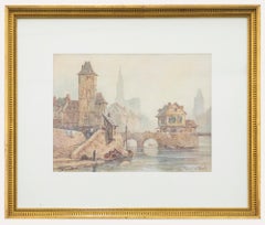 Vintage Pierre Le Boeuff (fl.1899-1920) - Early 20th Century Watercolour, City of Angers