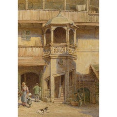 Thomas Robert Macquoid (1820-1912) - 1892 Watercolour, Kutscherhof, Nuremberg
