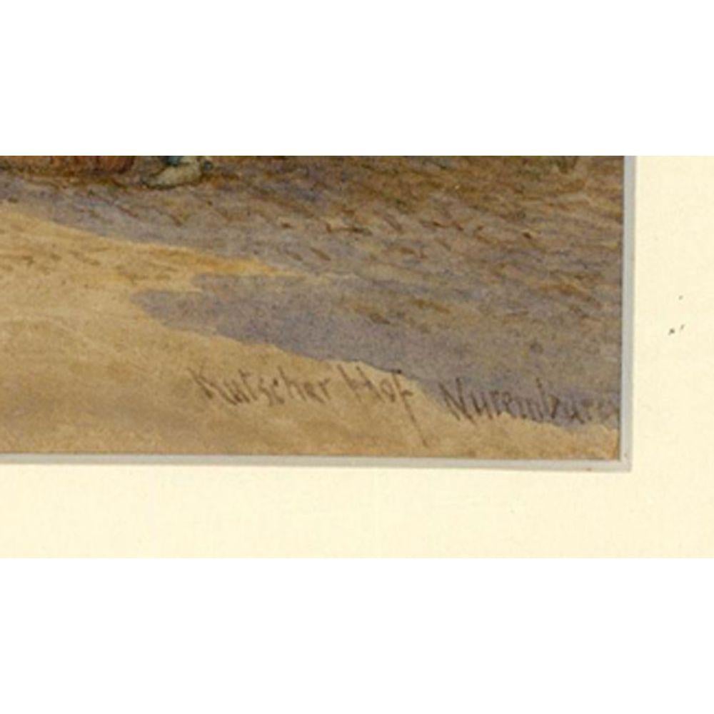 Thomas Robert Macquoid (1820-1912) - 1892 Watercolour, Kutscherhof, Nuremberg For Sale 1