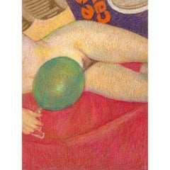 Ewart Johns (1923-2013) - Pastell des 20. Jahrhunderts, Surrealer Akt