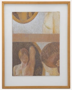 Ewart Johns (1923-2013) - c.1978 Pastel, Oval Mirror