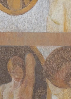 Ewart Johns (1923-2013) - c.1978 Pastel, Oval Mirror