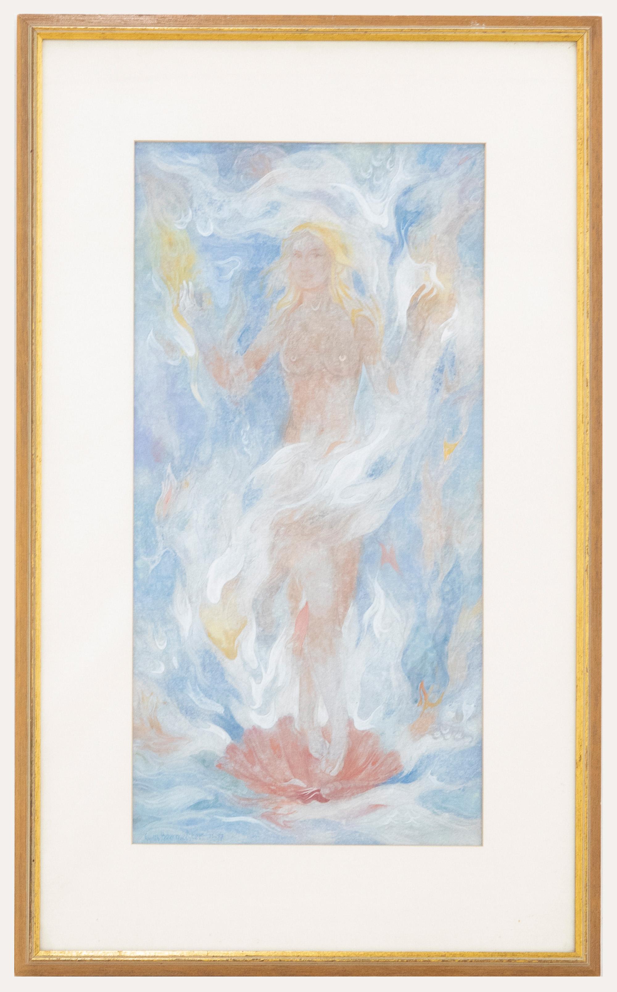 Unknown Portrait - Louis Boermeester (1908-1992) - Framed 20th Century Watercolour, Birth of Venus