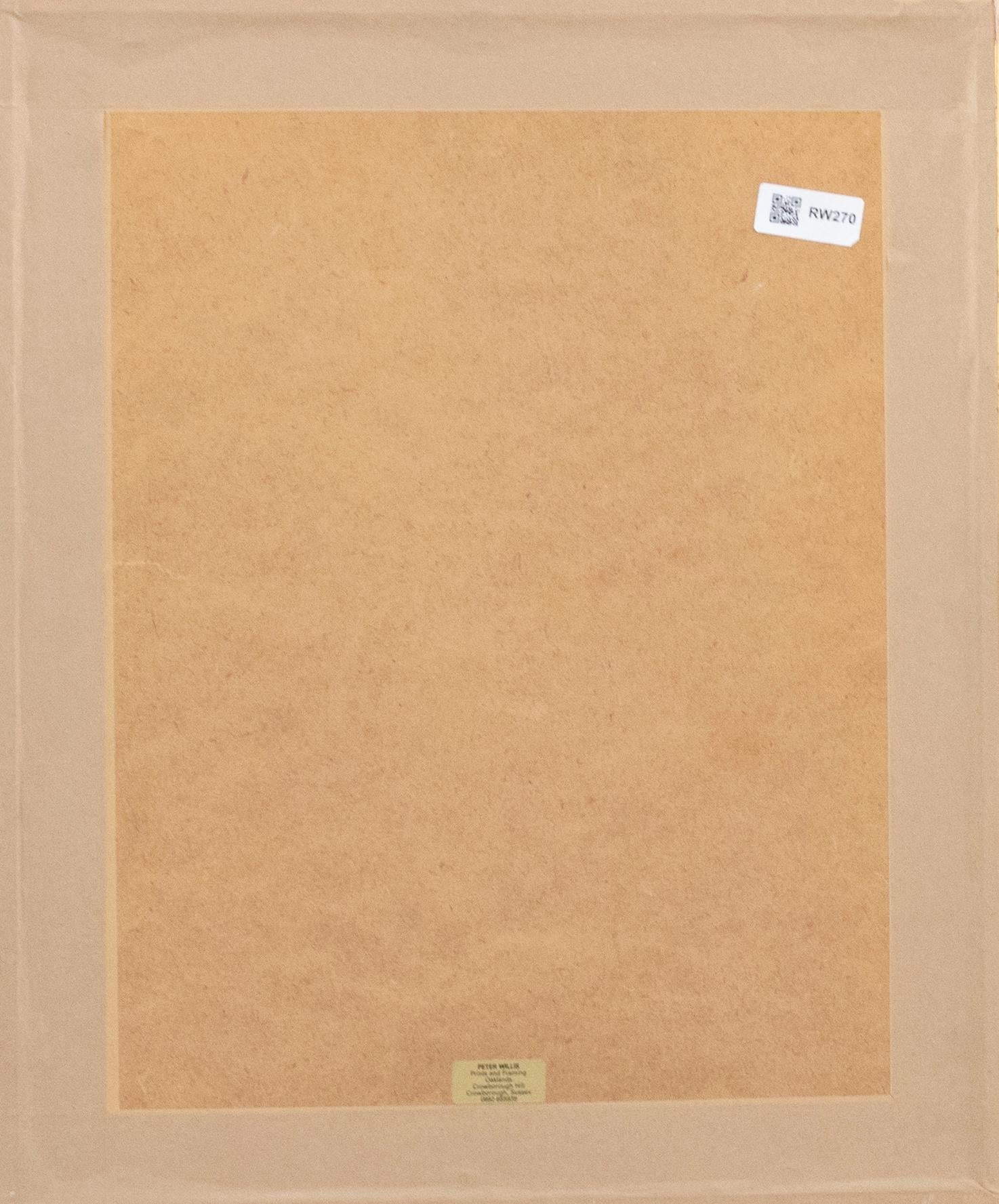 Aquarelle du début du 20e siècle - Le ménestrel - Beige Portrait par Unknown