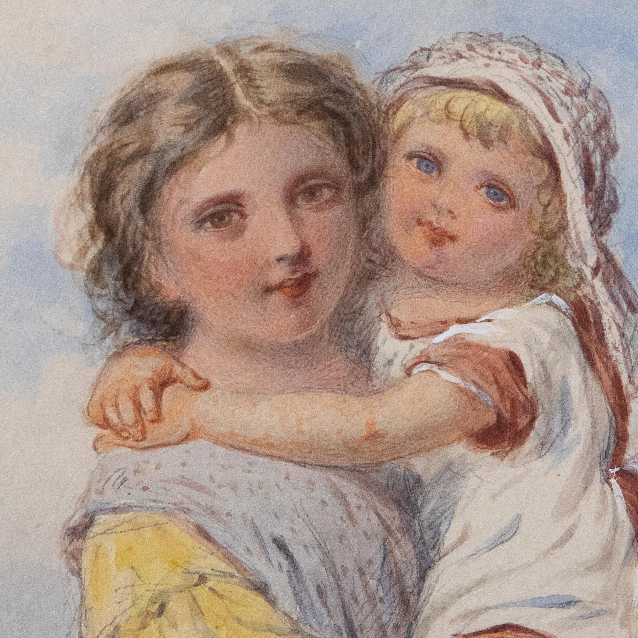 David Hardy (act.1835-1870) - 1868 Watercolour, Sisters For Sale 3