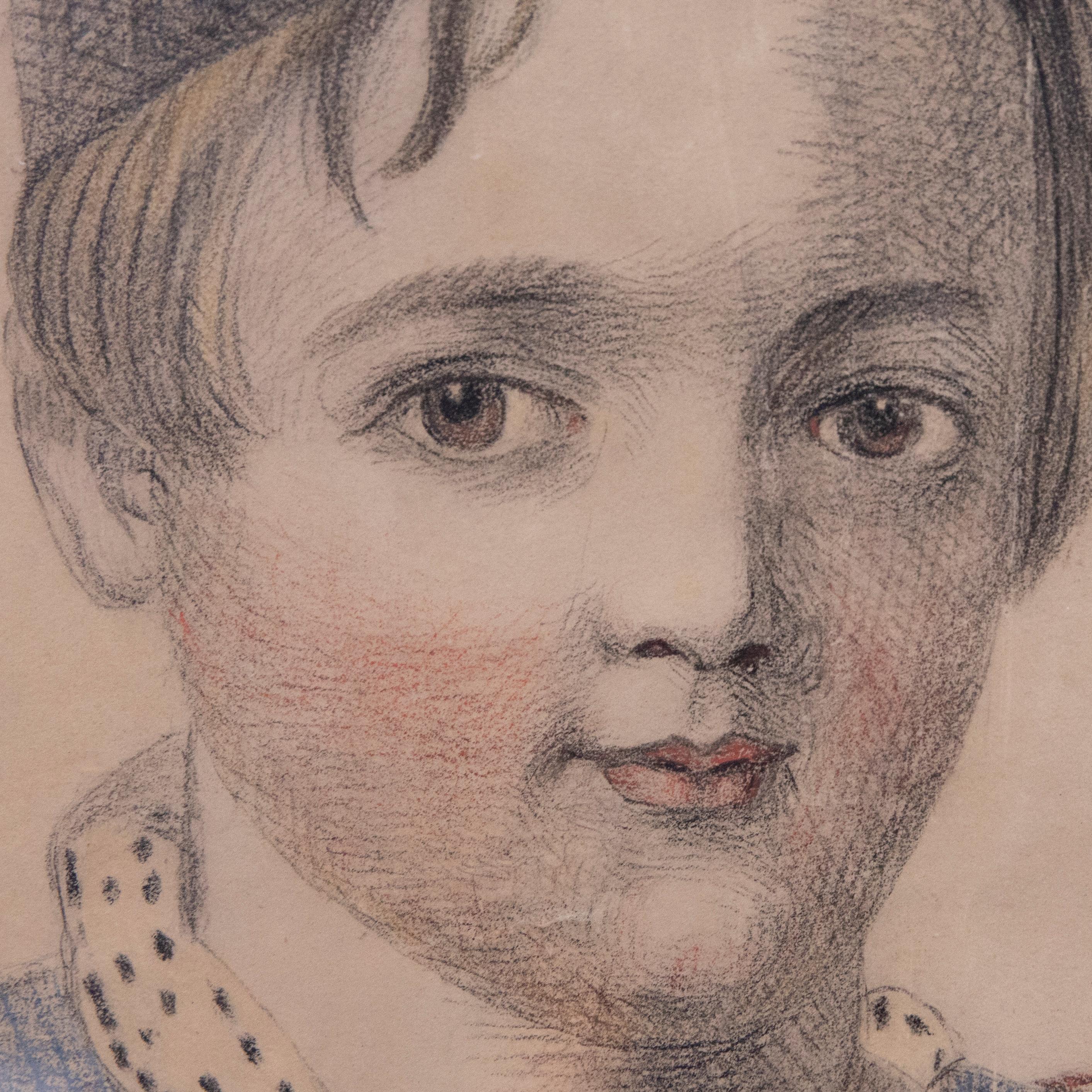 Early 20th Century Pastel - Scottish Boy For Sale 1
