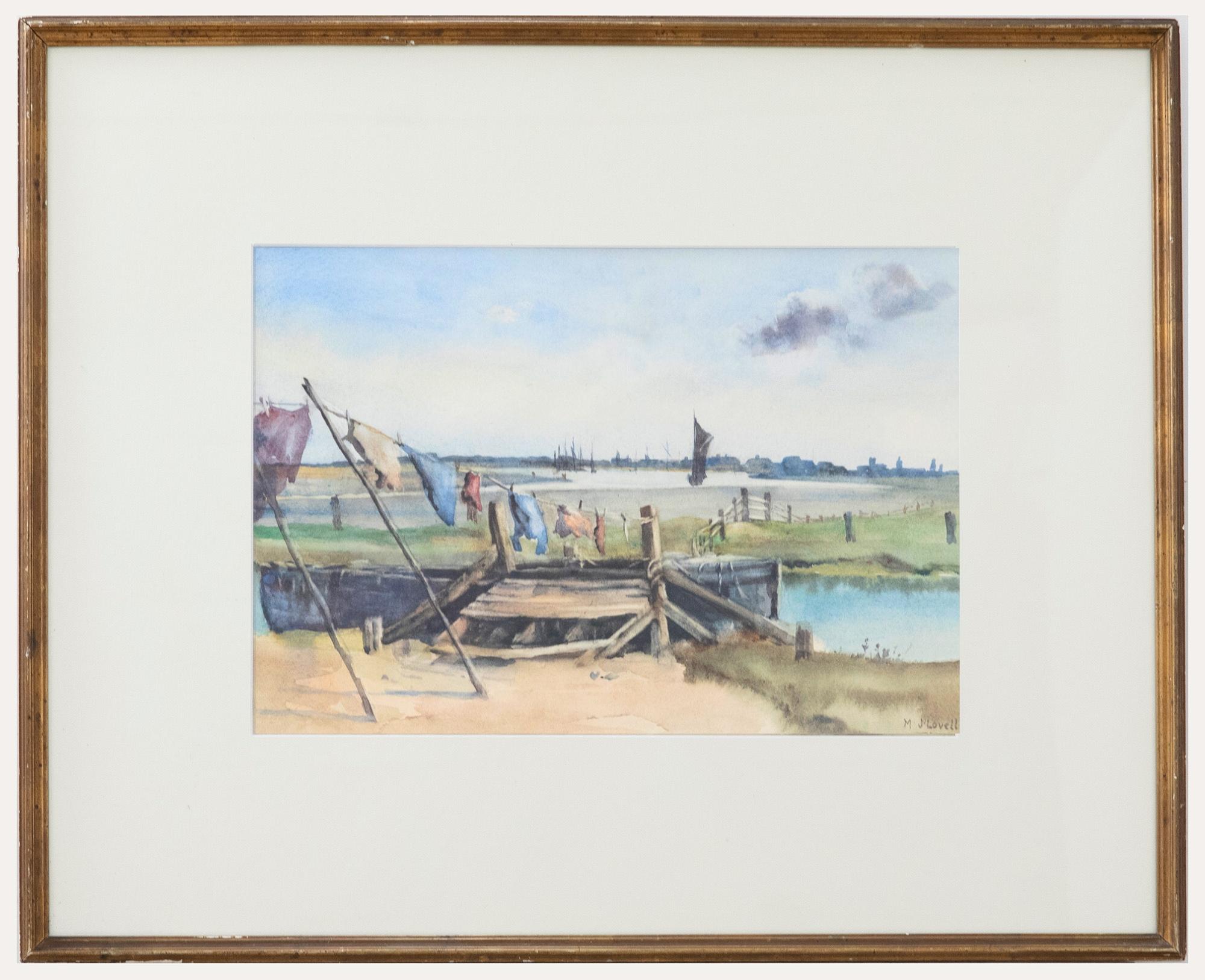 M. Jessie Lovell - 20th Century Watercolour, Breezy Weather at Rye