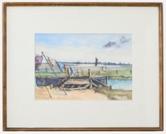 Vintage M. Jessie Lovell - 20th Century Watercolour, Breezy Weather at Rye