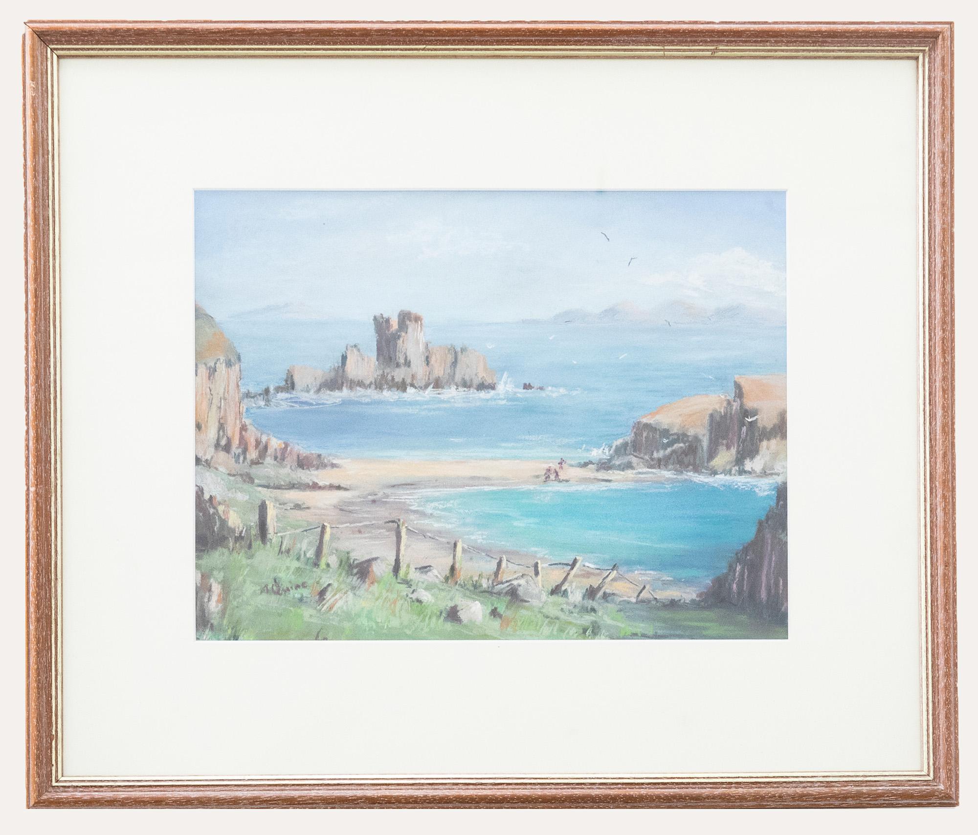 Unknown Figurative Art - Mary Quine - Framed Contemporary Pastel, Jura From Mull