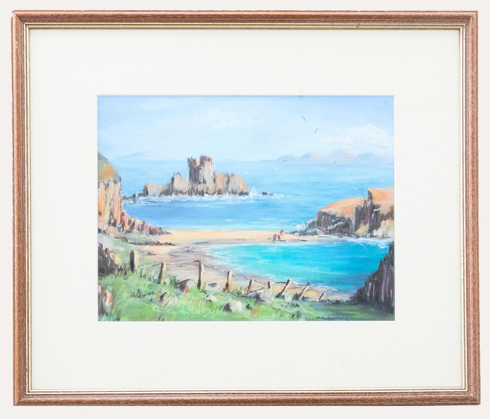 Mary Quine - Framed Contemporary Pastel, Jura From Mull - Art by Unknown