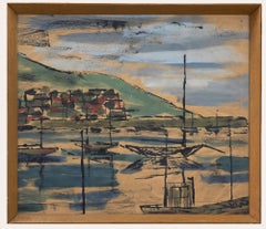 Early 20th Century Watercolour - Abstract Harbour