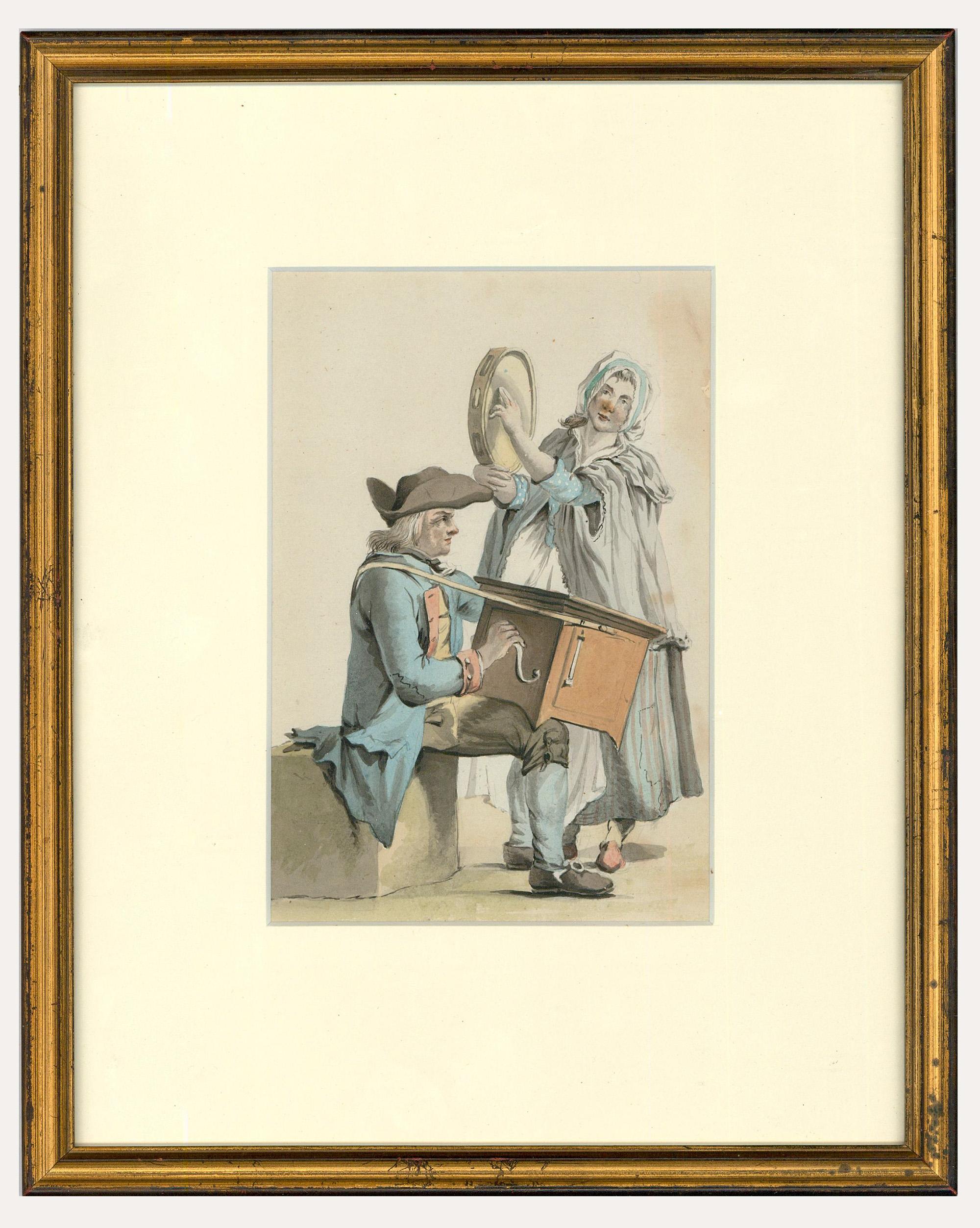 Acquerello del XIX secolo, Musicisti di strada