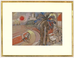 Vintage Charles Lee - 20th Century Watercolour, Love at the Riviera