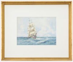 S McKinley (b.1920) - Aquarelle encadrée du milieu du XXe siècle, Traversée de la mer