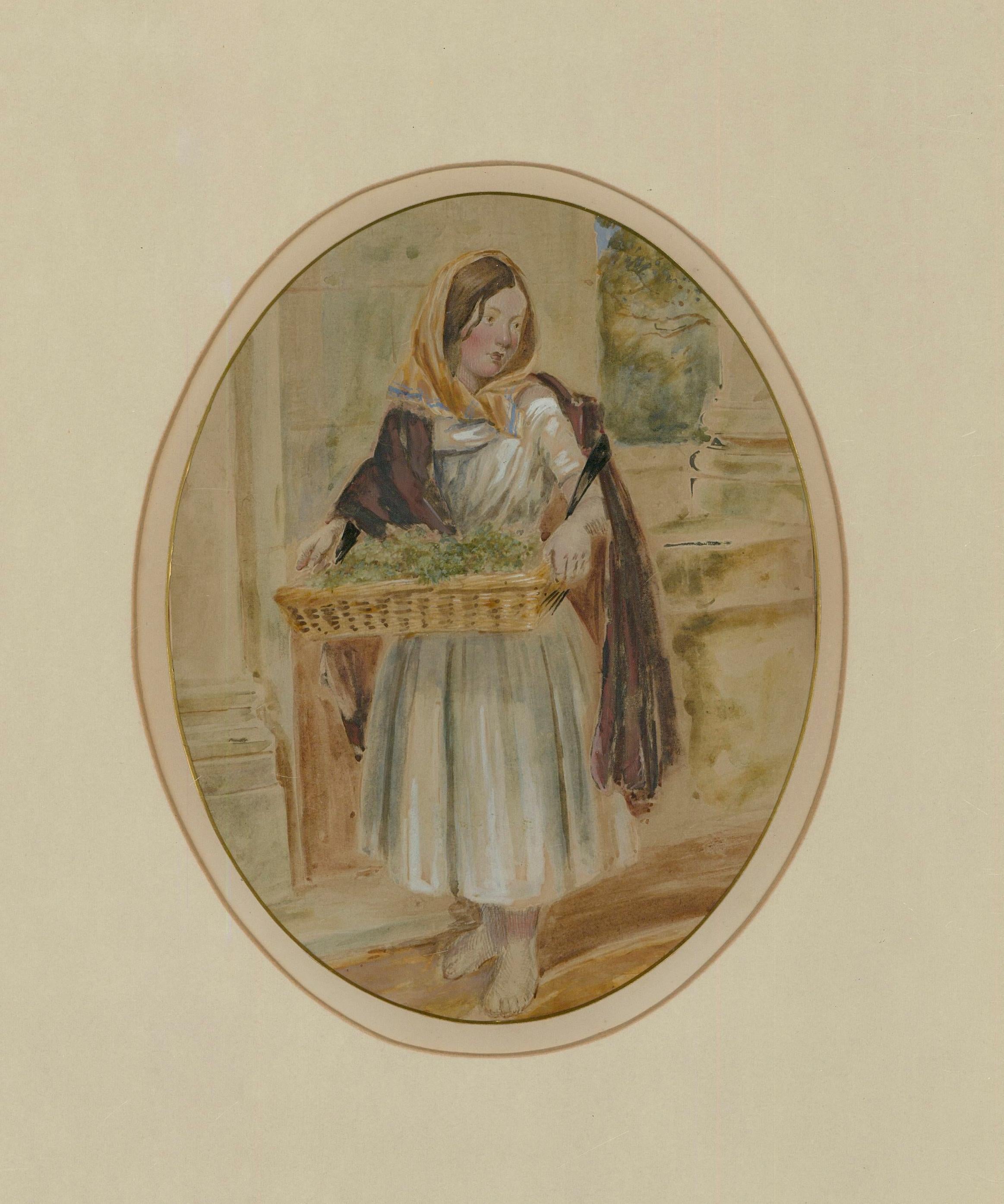Late 19th Century Watercolour - The Watercress Seller - Art by Unknown