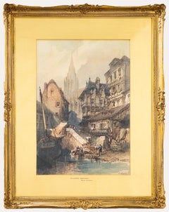 Paul Marny (1829-1914)  - Framed 19th Century Watercolour, Caudebec, Normandy