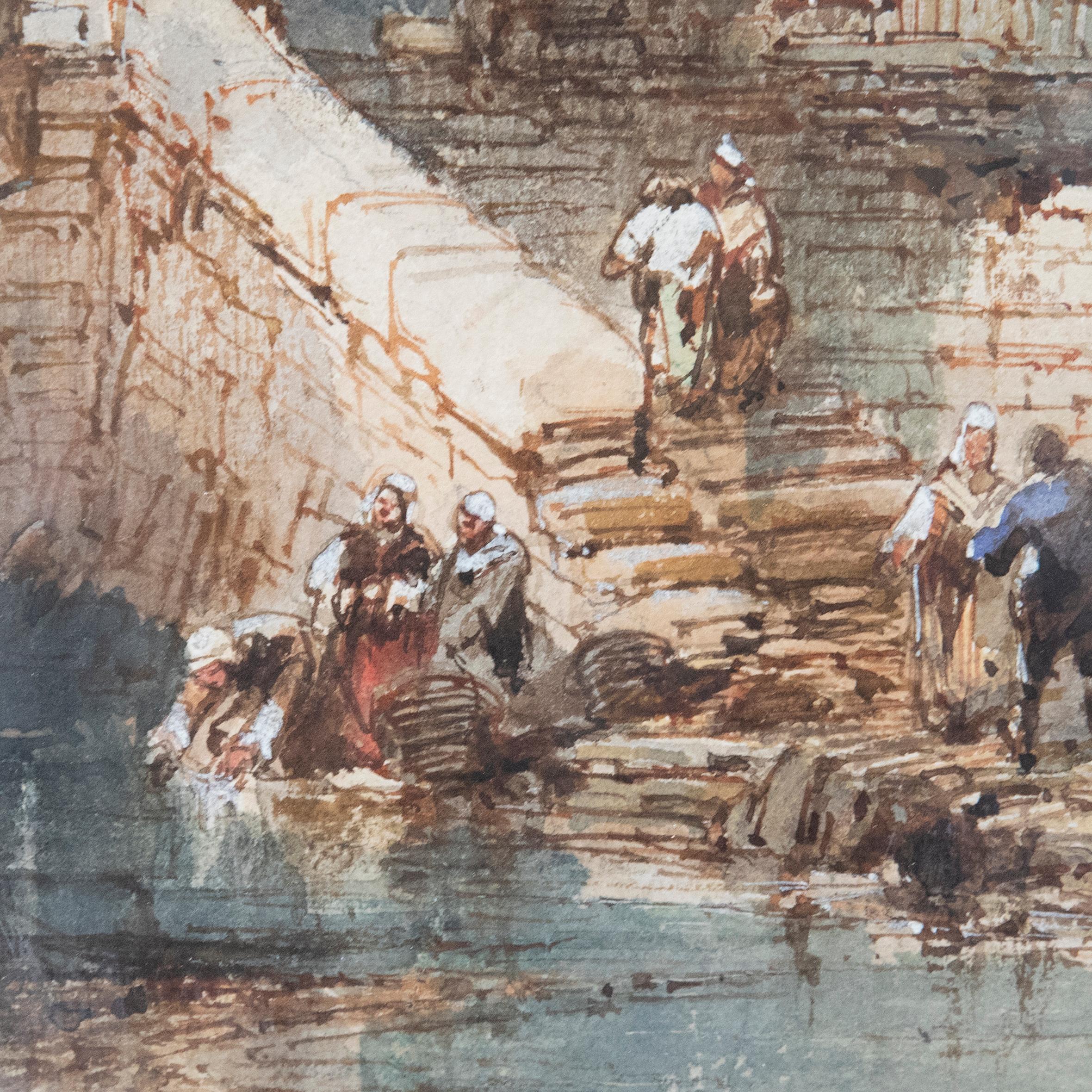 Paul Marny (1829-1914)  - Aquarelle encadrée du 19ème siècle, Caudebec, Normandie en vente 3