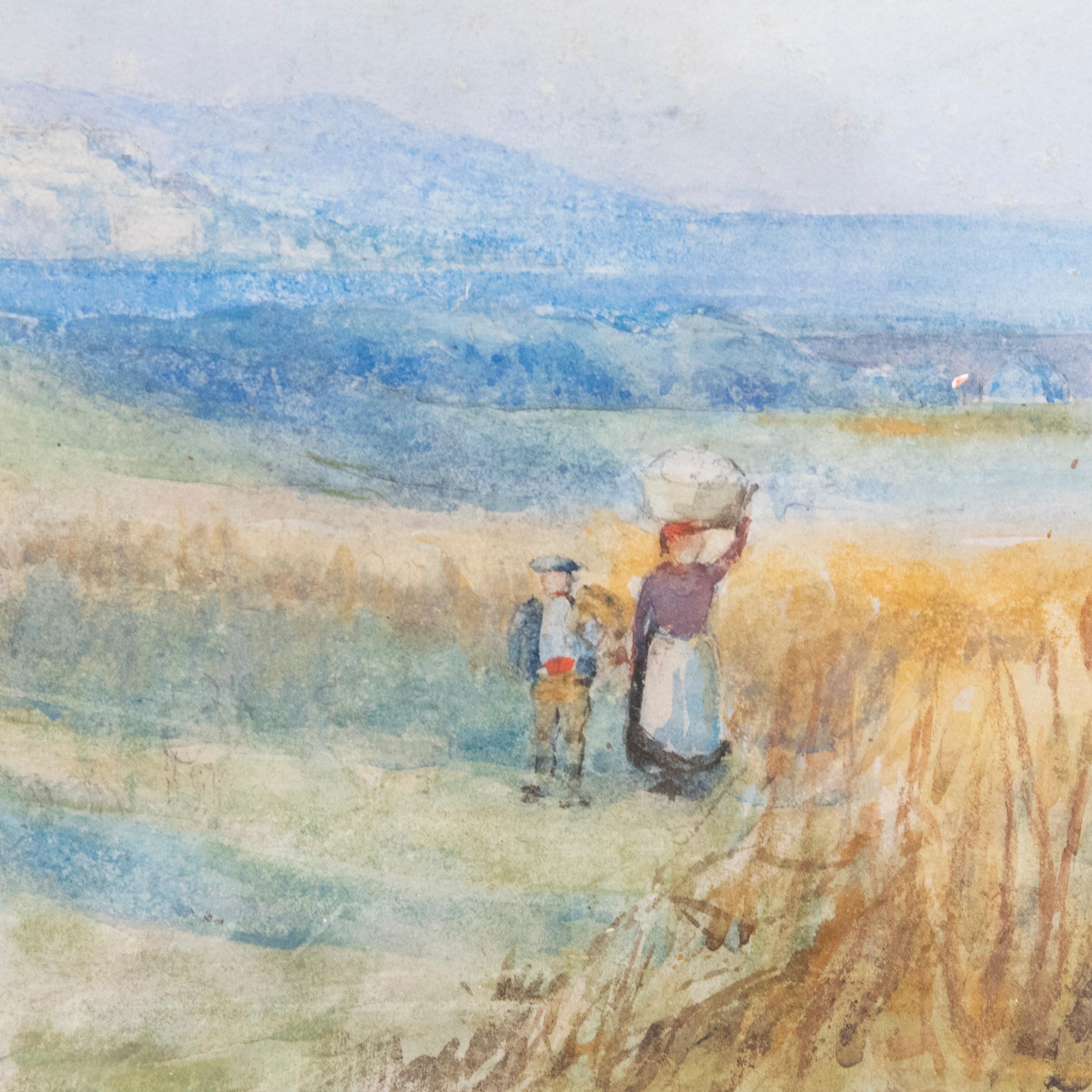 Walter Burroughs-Fowler RBA (1860-1930) - Watercolour, Irun Spain With Figures For Sale 1
