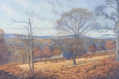 Eric Meade-King (1911-1987) - Framed Watercolour, Red Deer at Eastnor Park