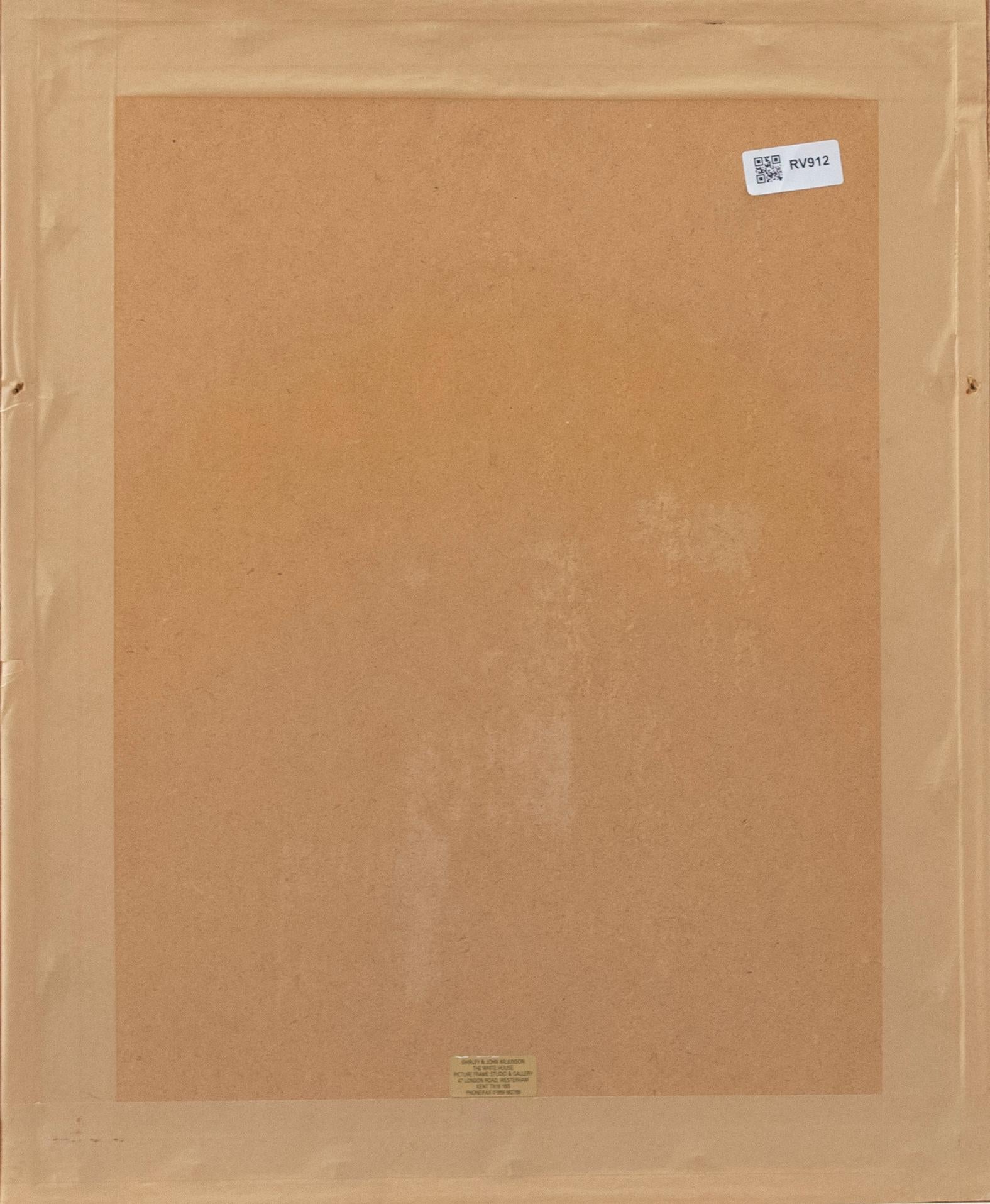 V. Clarke  - 1853 Watercolour, Collecting Water - Beige Portrait by Unknown