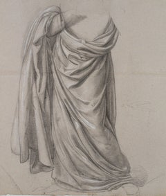 Trajan Wallis (1794-1892) : Étude de vêtements en tant que draperie de costume