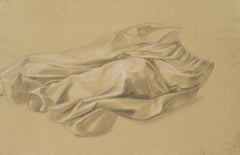 Trajan Wallis (1794-1892): Study of the garment on a reclining female nude