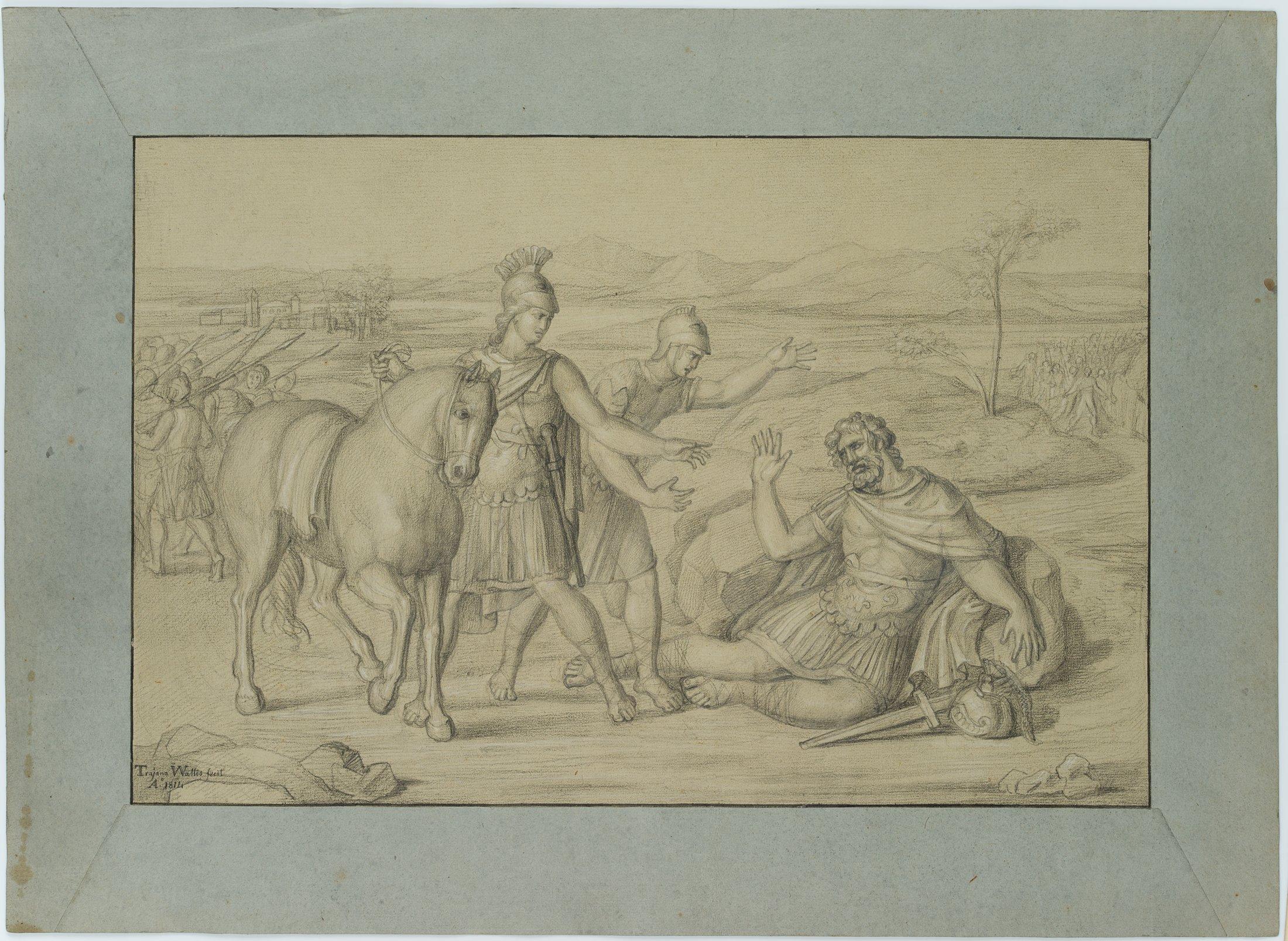 Unknown Figurative Art - Trajan Wallis (1794-1892): Scipio refuses the rescue