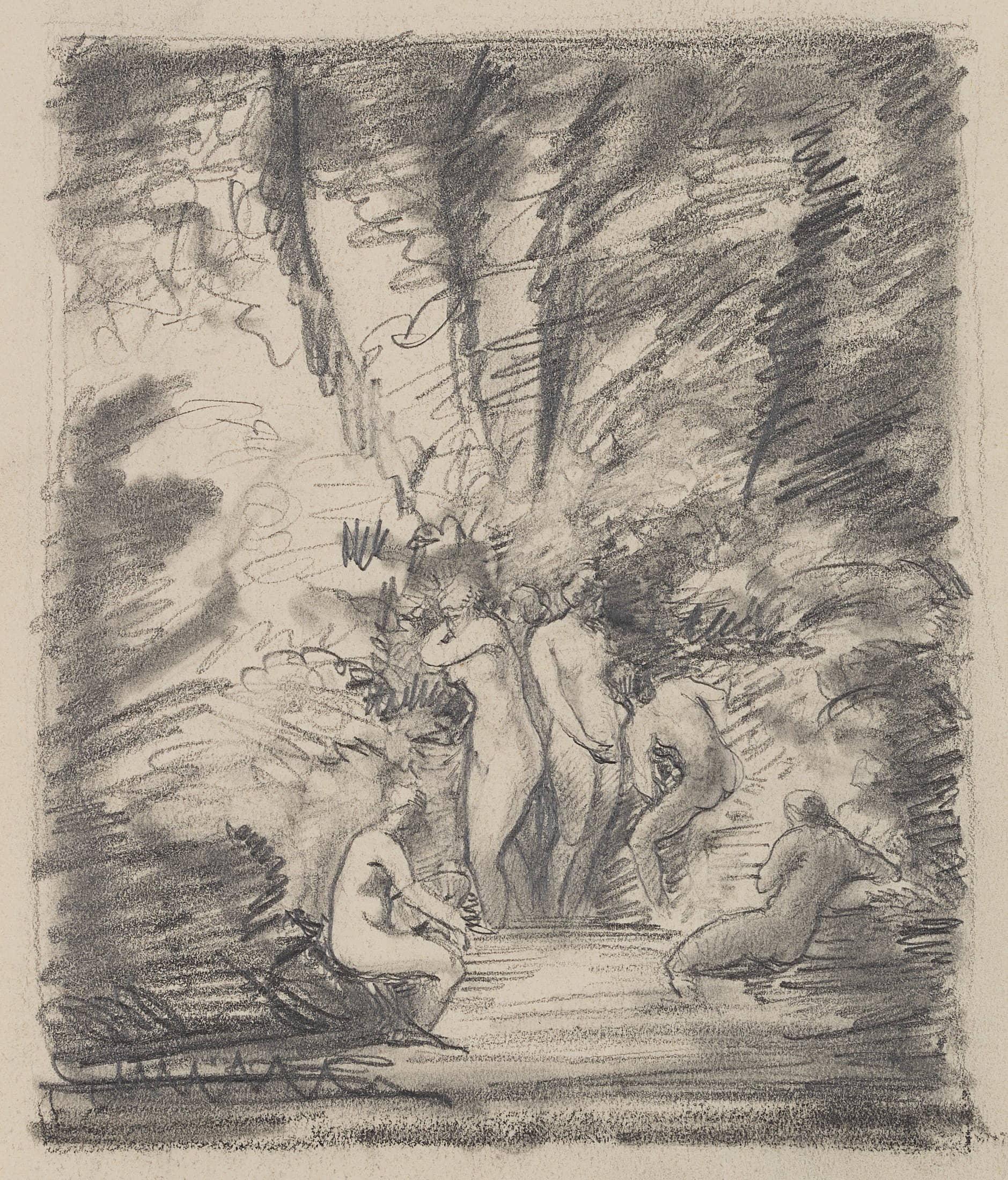 Bathers in the pond I