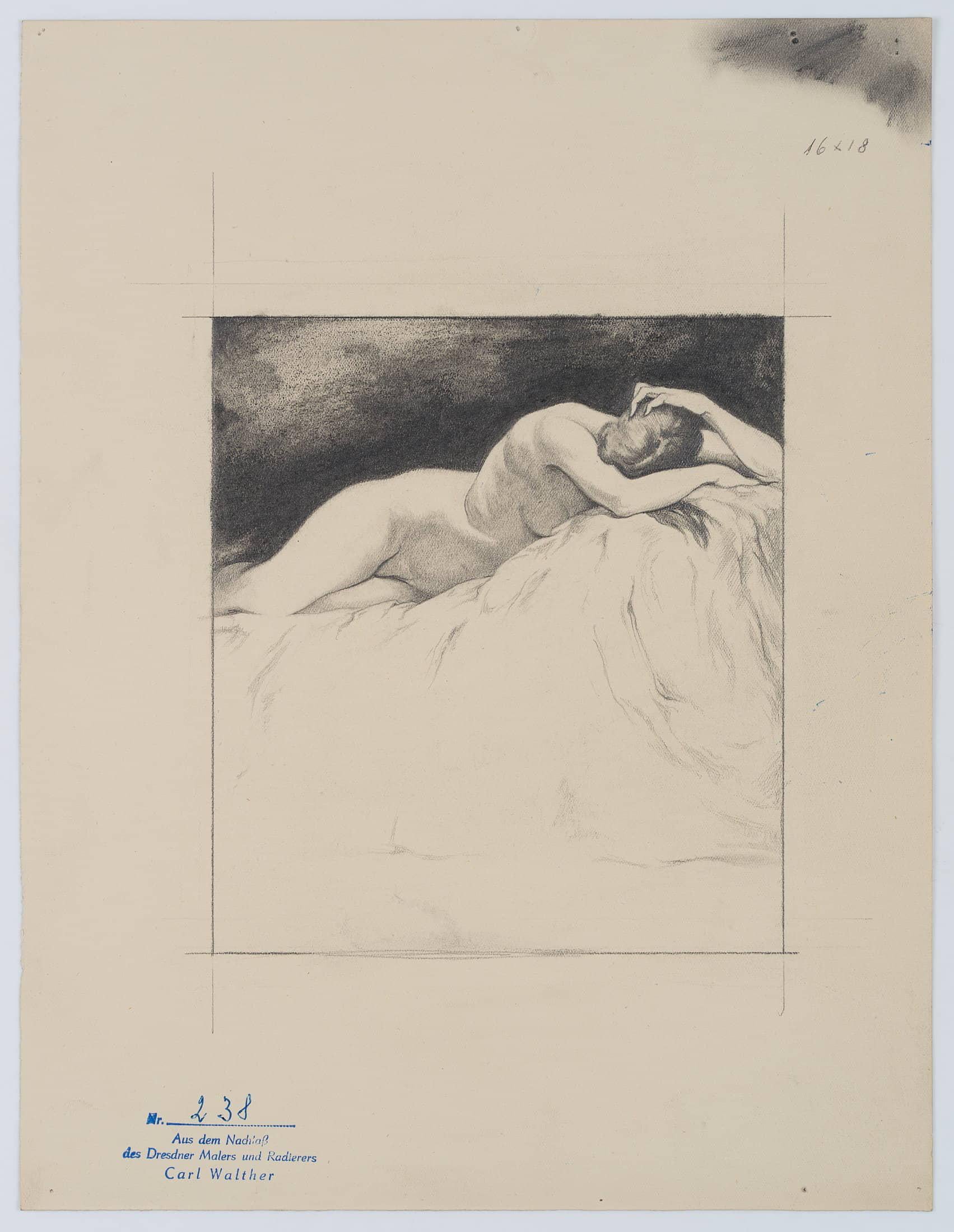 Sleeping III - Realist Art by Carl August Walther