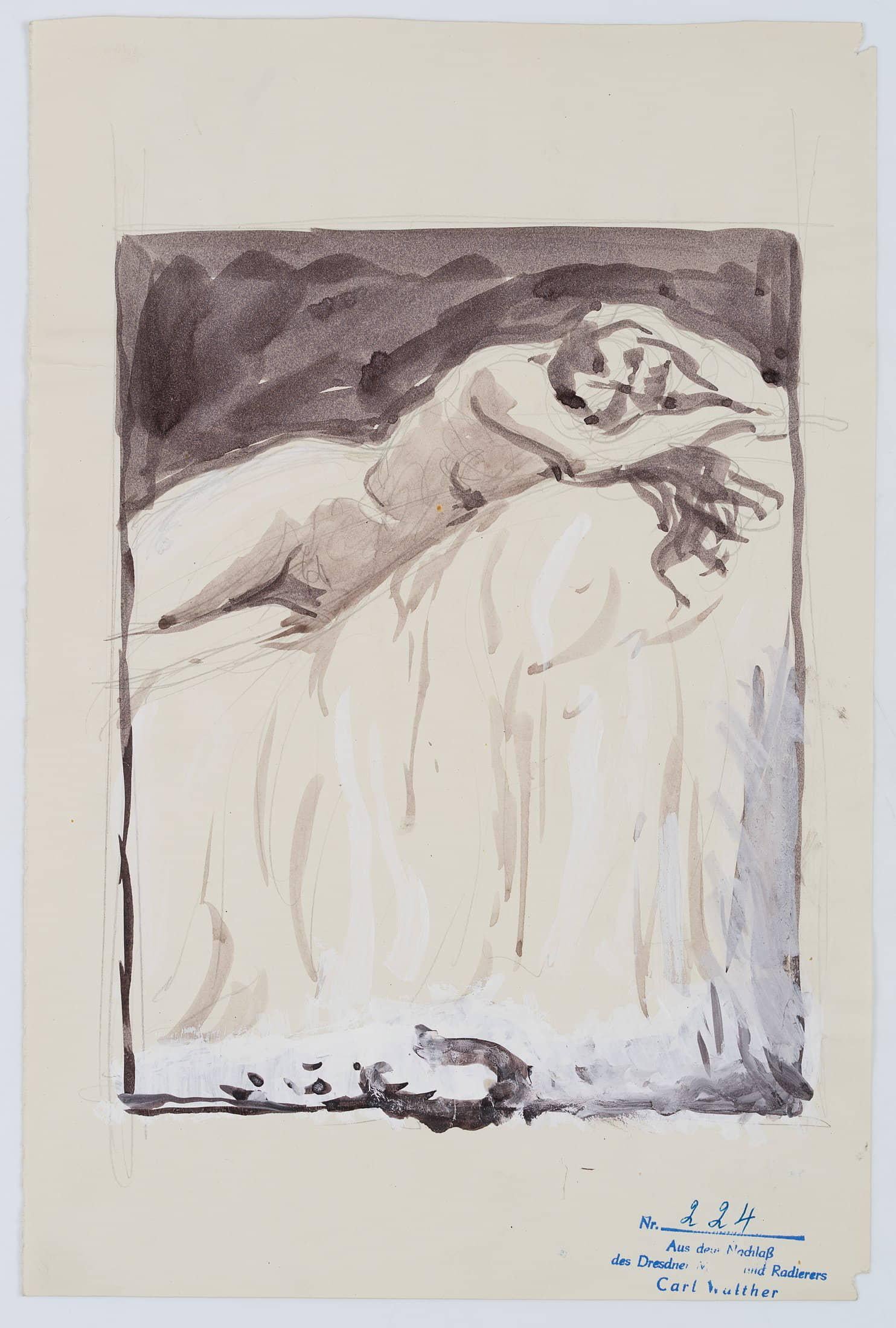 Sleeping II - Realist Art by Carl August Walther