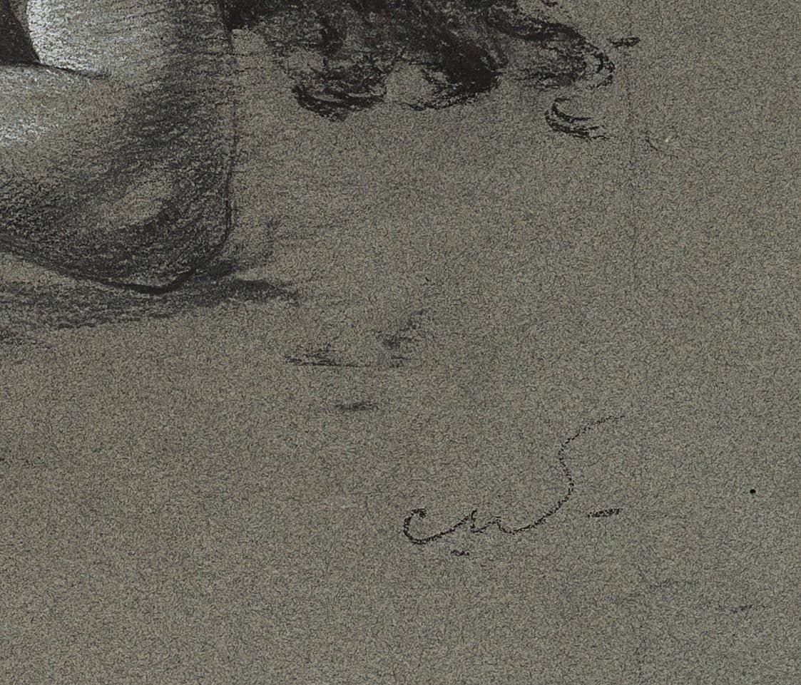 Nudo femminile reclinato - Art Realismo di Carl August Walther