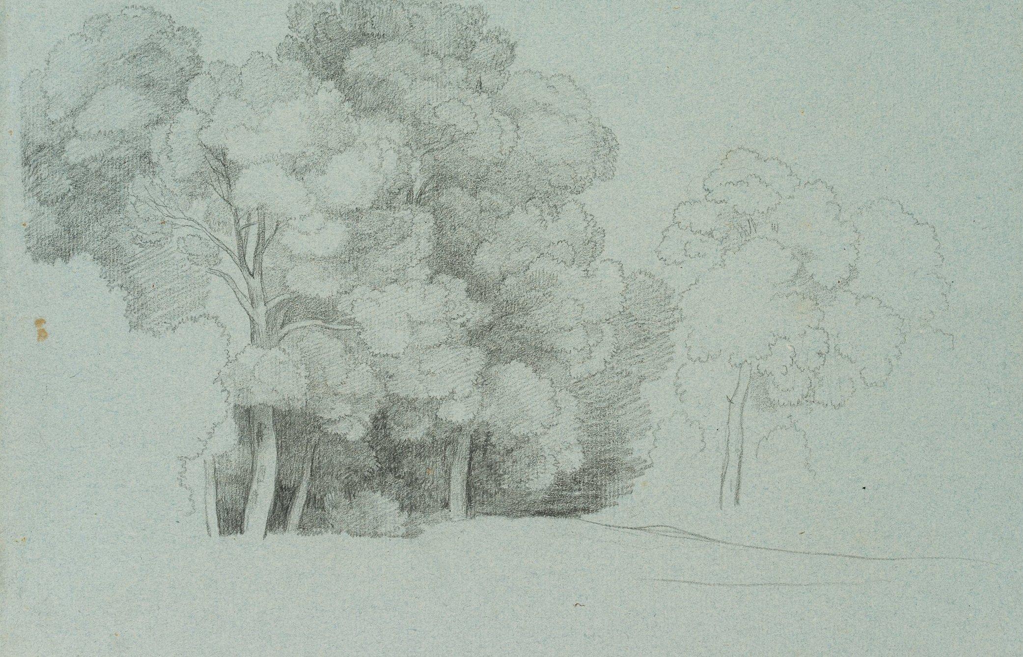 George Augustus Wallis Landscape Art - Sketch of a piece of forest