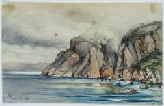 Antique Rocky coast near Capri