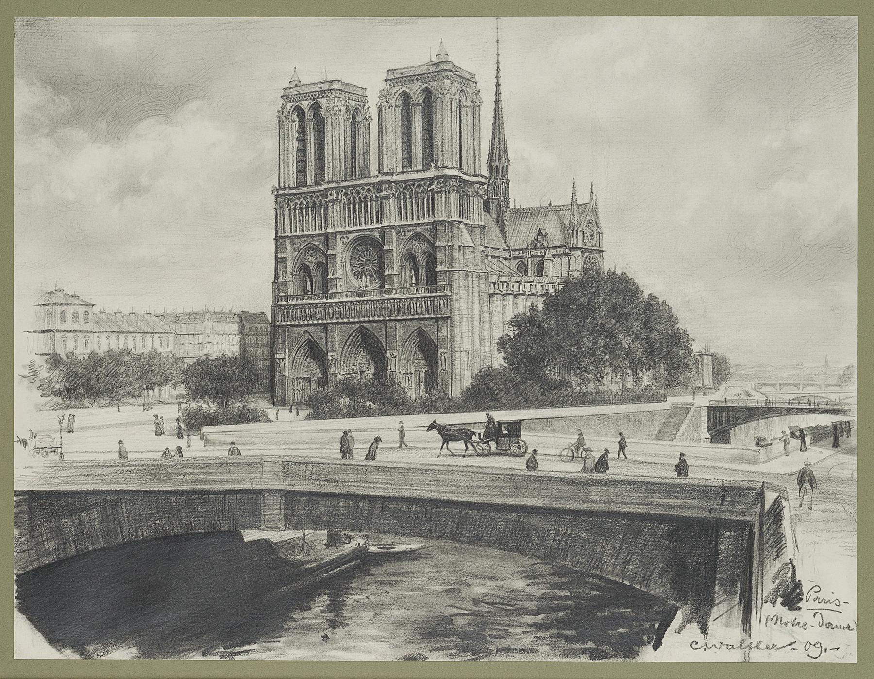 Notre-Dame de Paris - Art by Carl August Walther