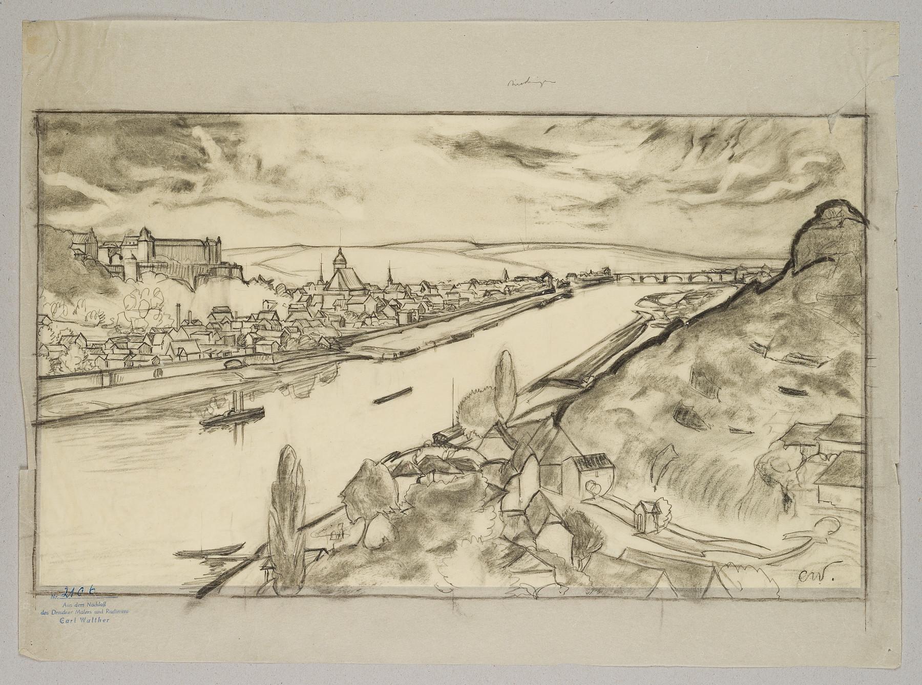 View of Würzburg - Art by Carl August Walther