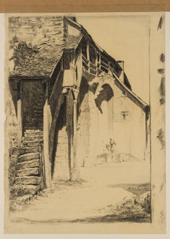 Battlements on a medieval wall