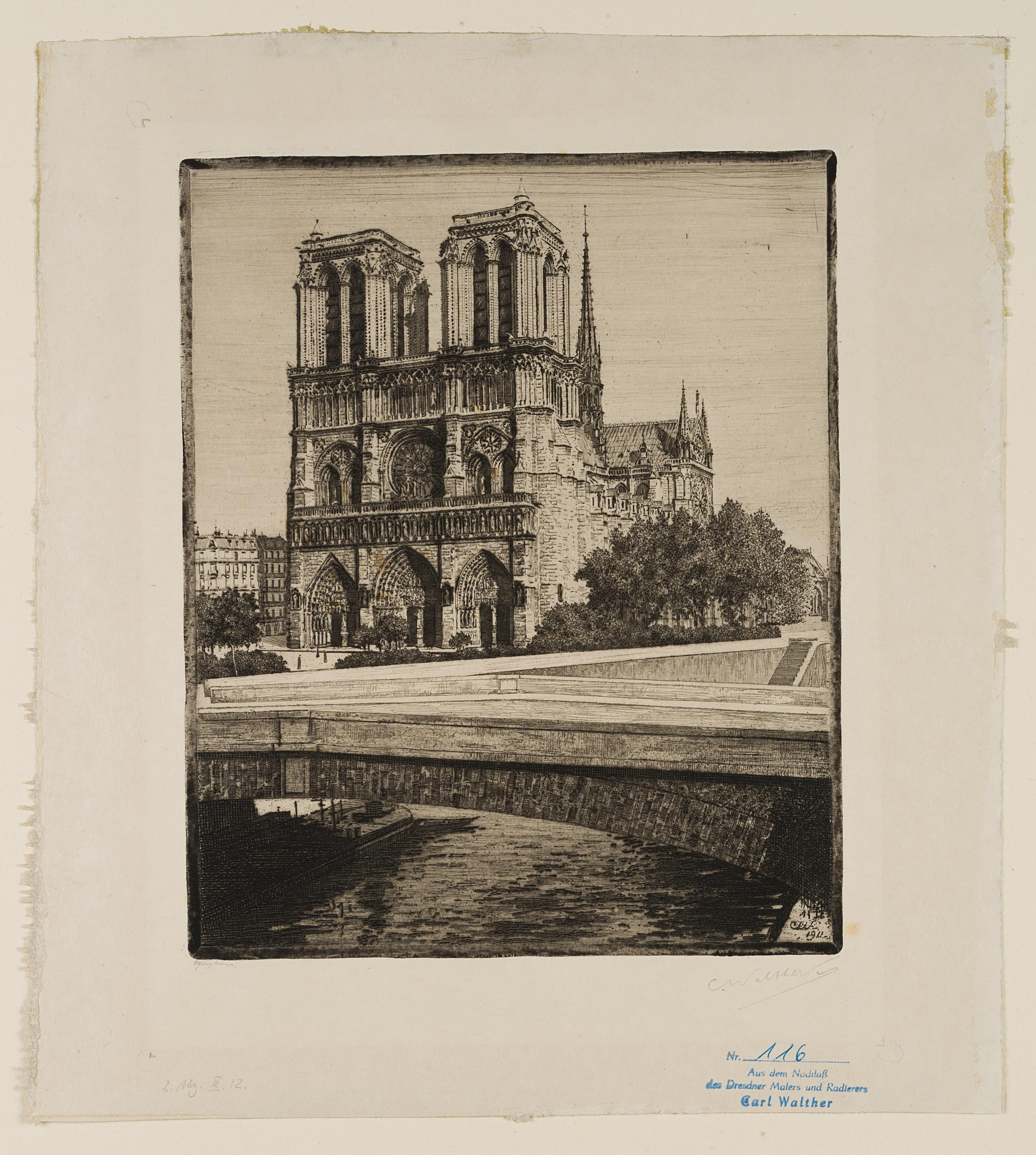 Notre Dame de Paris - Art by Carl August Walther