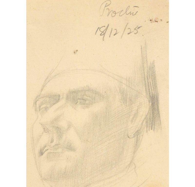 Ernest Procter (1886-1935) - 1995 Graphitzeichnung, Mann in einzigartiger Form im Angebot 1