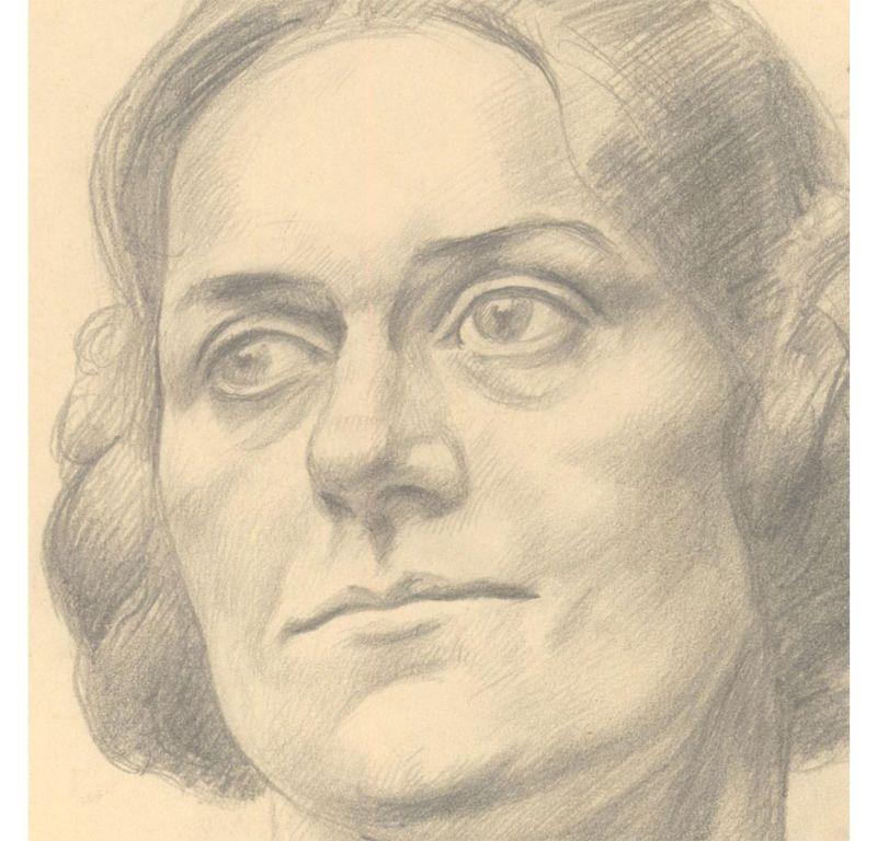 Ernest Procter (1886-1935) - 1925 Graphite Drawing, A Distant Look For Sale 2