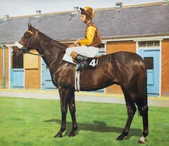 J. Hubbard - 1993 Gouache, Lester Piggott on Teenoso