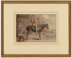 19th Century Watercolour - A Horse Walks into a Pub
