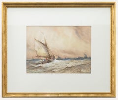 S. McKinley (b.1920) - Framed Mid 20th Century Watercolour, Riding Sea Waves