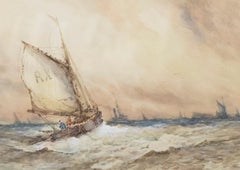 S. McKinley (b.1920) - Framed Mid 20th Century Watercolour, Riding Sea Waves