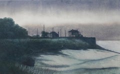 Leaper - Framed 20th Century Watercolour, The Boat Yard & Bay