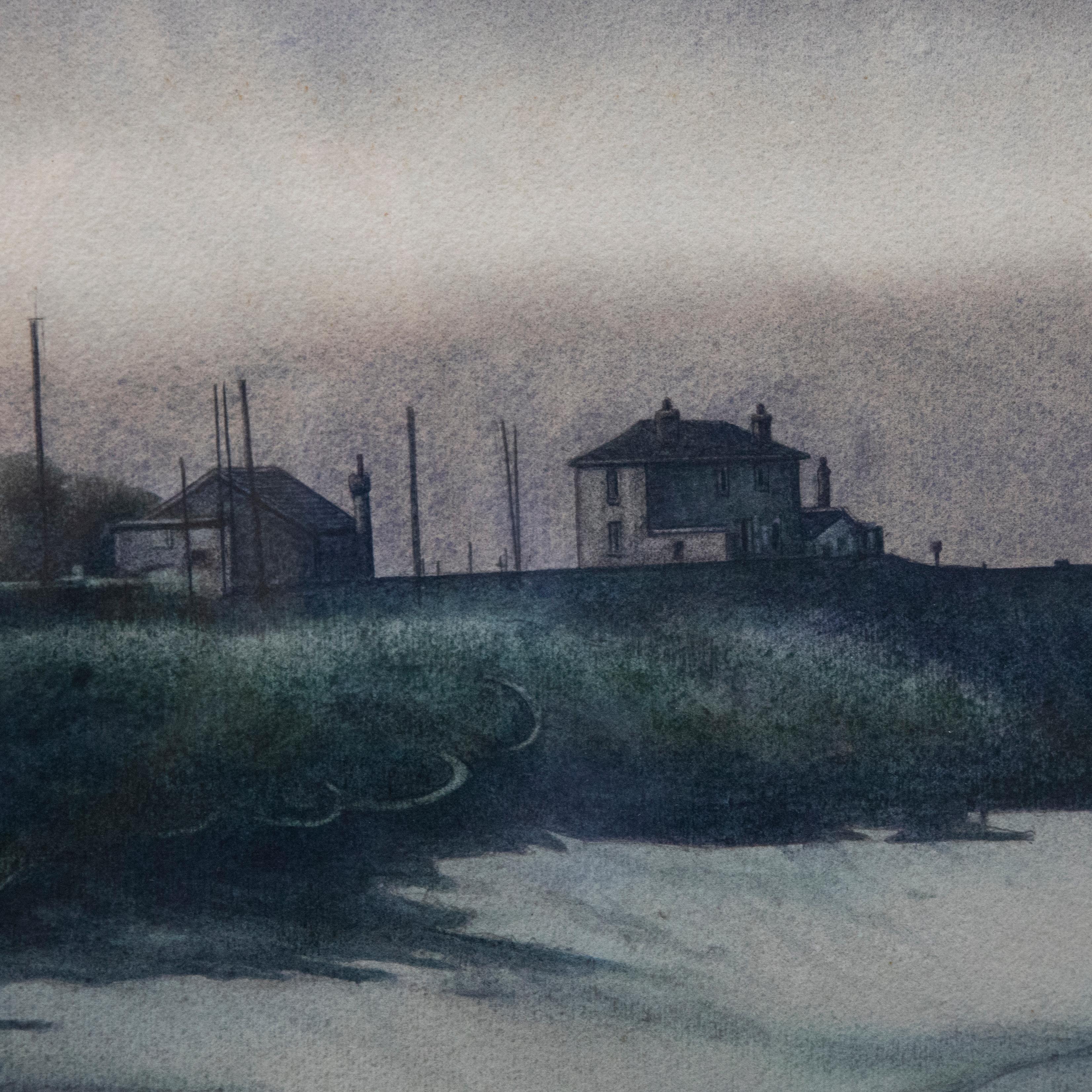 Leaper - Framed 20th Century Watercolour, The Boat Yard & Bay For Sale 1
