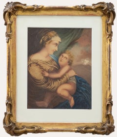 19th Century Watercolour - Madonna and Child